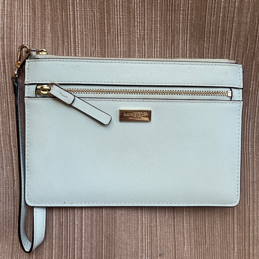 Kate spade ice blue wristlet